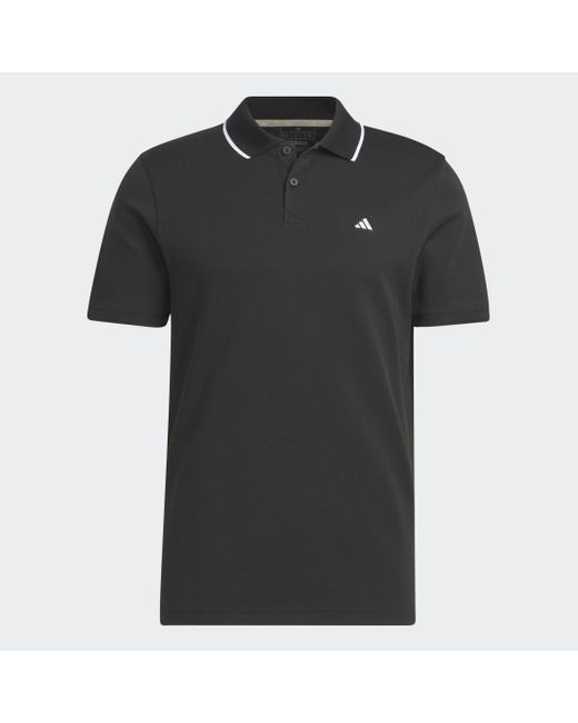Adidas Originals Black Go-to Piqué Golf Polo Shirt for men