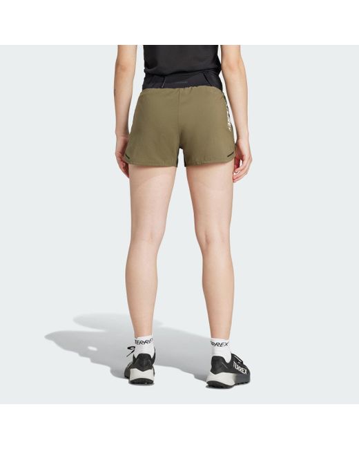 Olive green running shorts sale