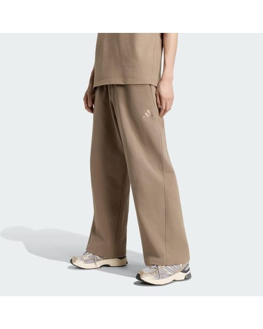 Adidas Brown Kit Small Logo Wide Joggers for men