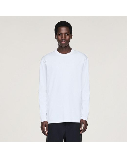 Adidas White Y-3 Graphic Long Sleeve Long-Sleeve Top
