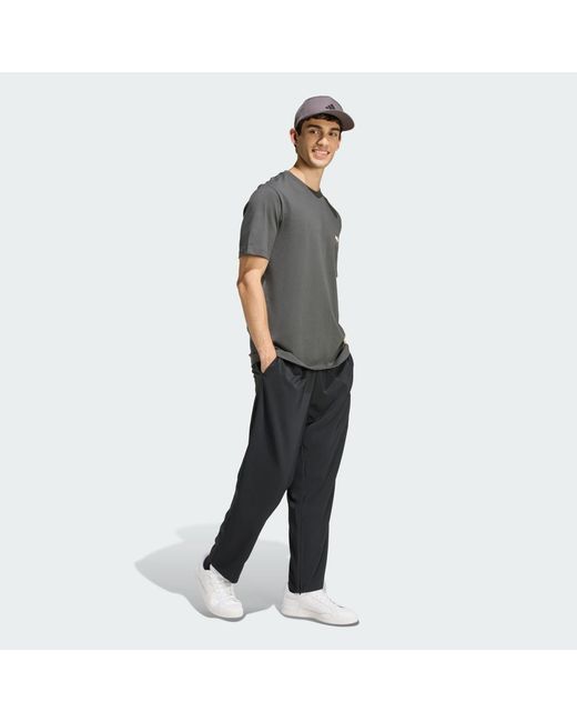 Adidas Gray Coffee Cafe Cheesecake Graphic T-Shirt for men