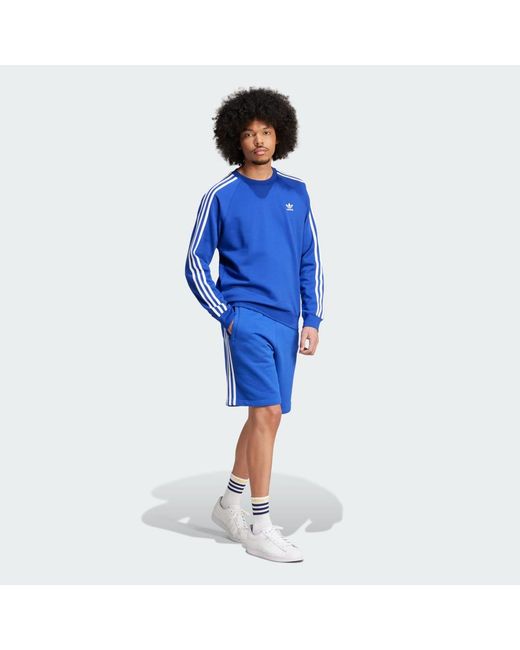 Adidas Blue Adicolor 3-Stripes Shorts for men