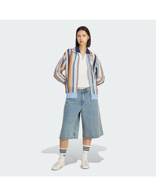 Adidas Blue Originals Summer Glow Knitted Firebird Track Top