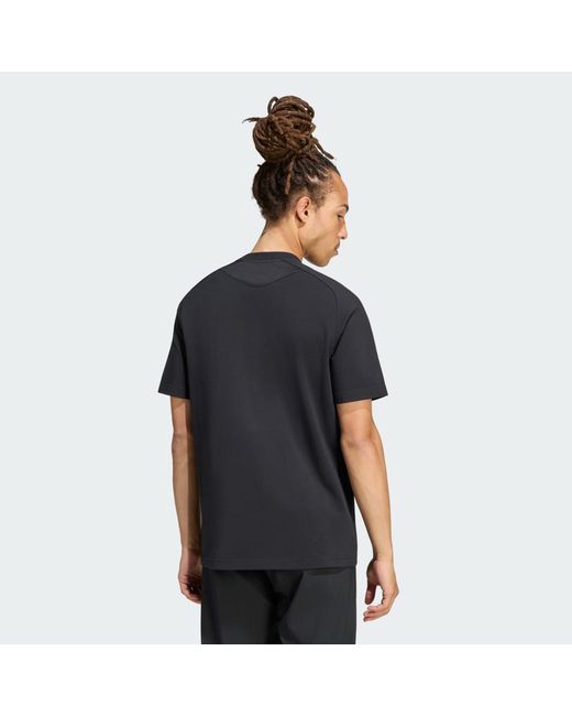 Adidas Black Olympique Lyonnais Tiro Travel T-Shirt for men