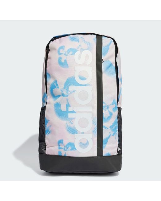 Adidas Blue Linear Graphic Backpack