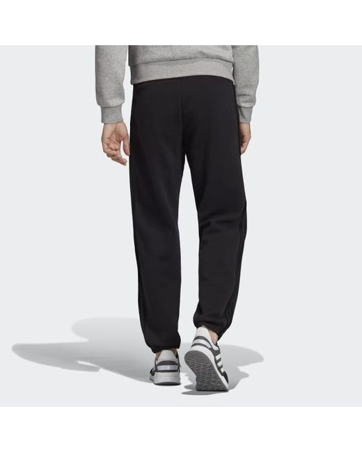 adidas essential 3 stripe fleece pants mens