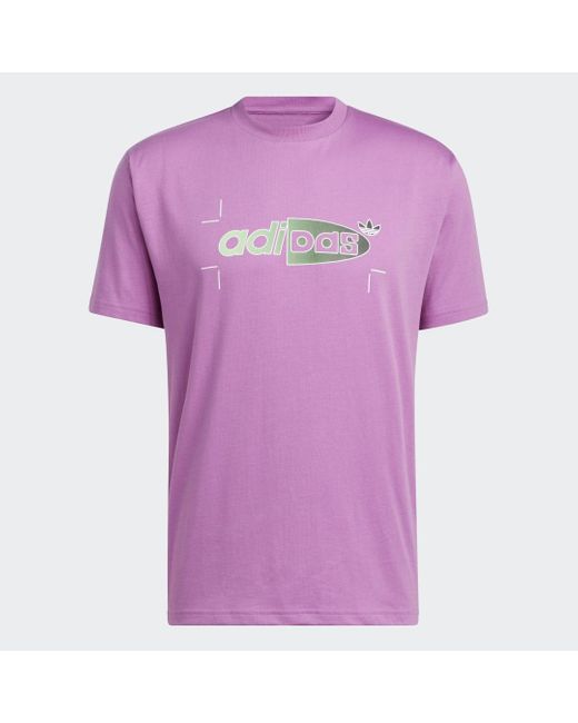 Adidas Purple Hypersport Linear T-Shirt for men