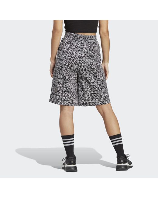Pantaloni culotte Allover Graphic di Adidas in Gray