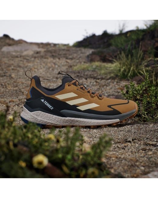 Adidas Blue Terrex Free Hiker 2.0 Low Gore-Tex Hiking Shoes for men