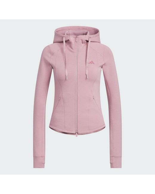 Adidas Pink Slim Knit Jacket