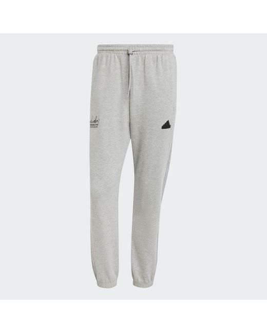 Adidas Gray Brand Love French Terry Eşofman Altı for men