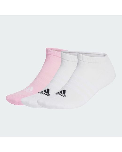 Adidas White Cushioned Low-Cut Socks 3 Pairs