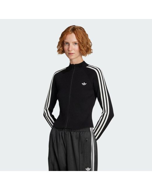 Giacca Da Allenamento Adicolor 3-Stripes Slim Knit di Adidas in Black
