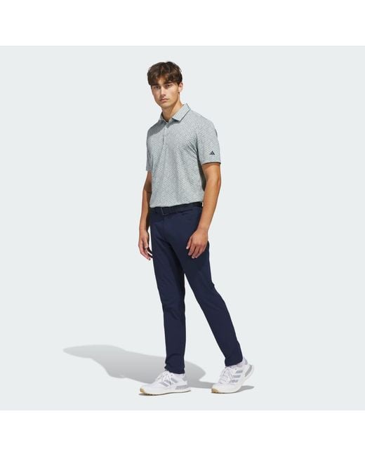 Adidas Blue Ultimate365 Mesh Tango Print Climacool Polo Shirt for men