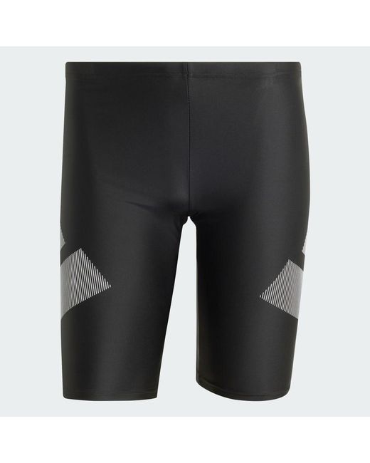 Adidas Black Big Bars Swim Jammers for men