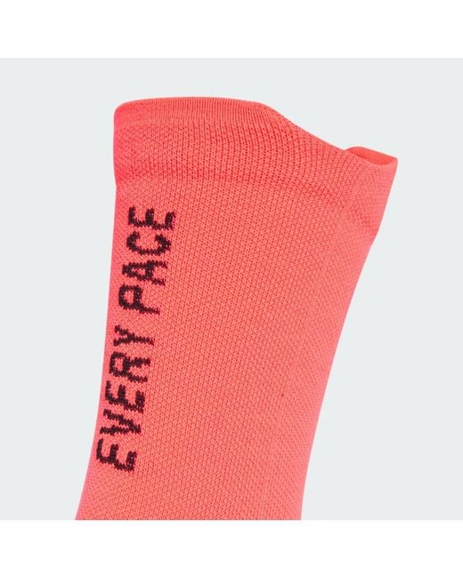 Adidas Red Running Message Crew Sock