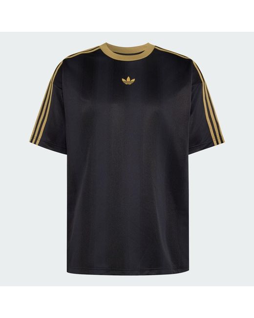 Adidas Black T-Shirt Adidas Adicolor Jacquard Jersey/ Dark Football for men
