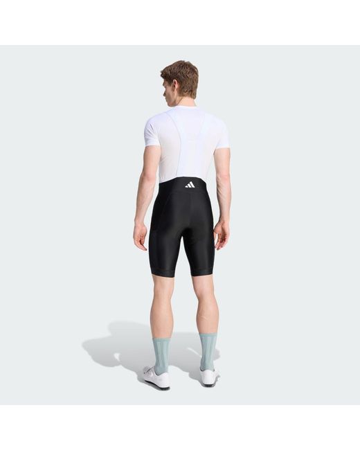 Adidas Blue Essentials Padded Cycling Cargo Bib Shorts for men
