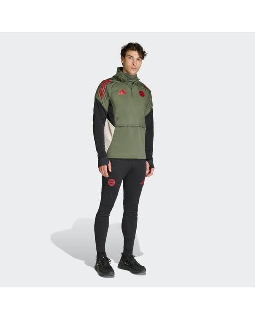Adidas Green Fc Bayern Tiro 25 Winterized Top for men