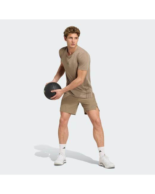 Adidas Natural Designed For Training Workout Shorts for men