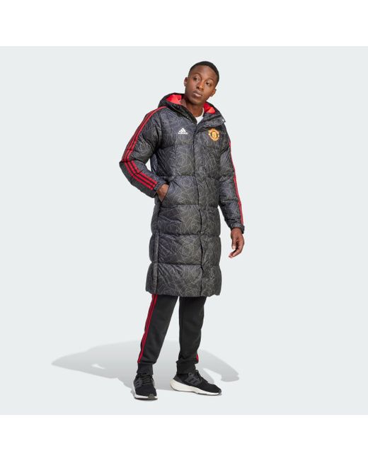 Adidas Black Manchester United Dna Down Coat for men
