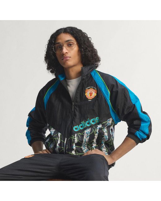 Adidas Blue Manchester United Woven Jacket 90 for men