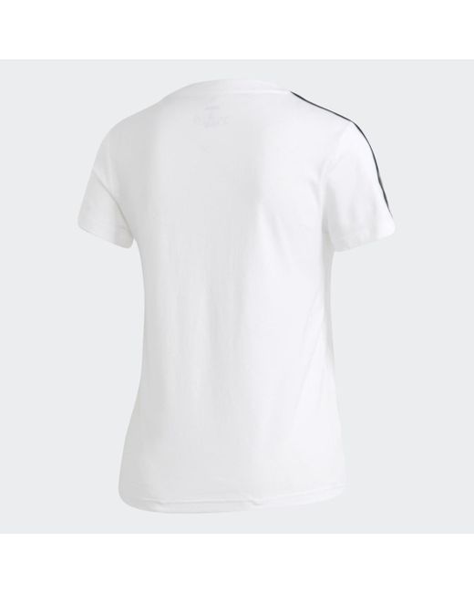 Adidas White Essentials 3-Stripes T-Shirt