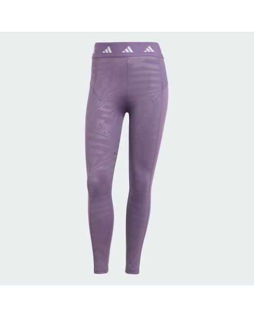 Leggings 7/8 Techfit Printed di Adidas in Purple