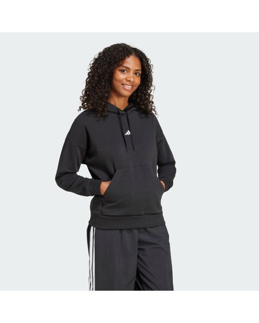 Sudadera Con Capucha Essentials Small Logo Feel Cozy Adidas de color Black