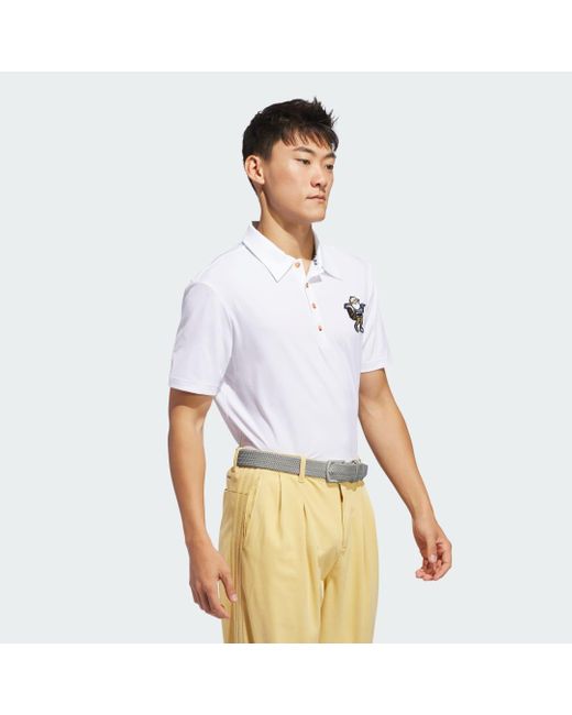 Adidas White X Malbon Polo Shirt for men