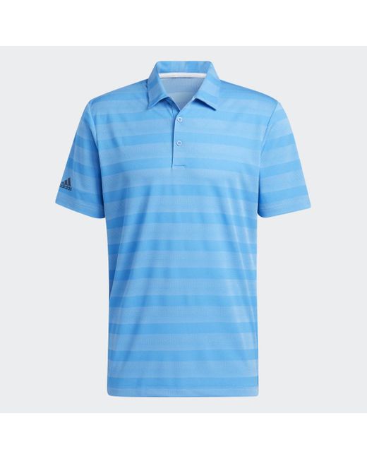 Adidas Blue Two-Color Striped Polo Shirt for men