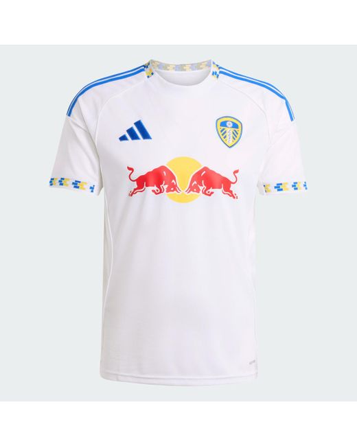 Adidas White Leeds United Fc 25/26 Home Jersey for men