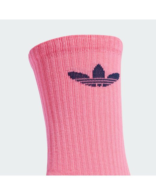 Adidas Originals Multicolor Trefoil Cushion Crew Socks 6 Pairs