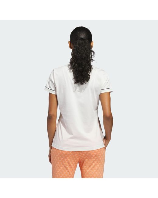 Adidas White Originals Solid Polo