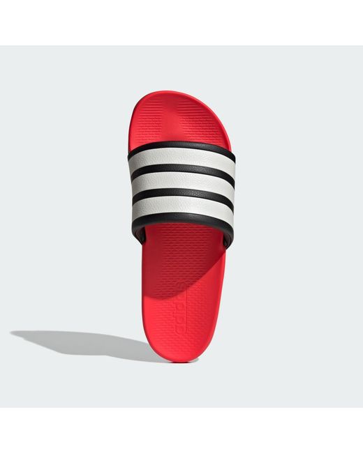 Adidas Red Adilette Comfort 2.0 Slides