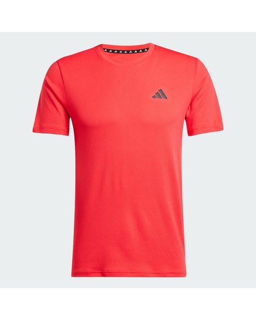 Adidas Red Train Essentials Training Tee for men