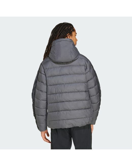 Adidas Gray Essentials Climawarm 3-Stripes Synthetic Down Jackets for men