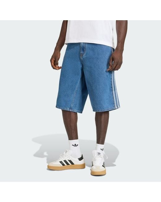 Adidas Blue Firebird Adicolor Denim Shorts for men