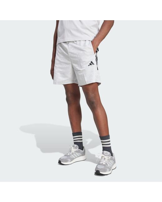 Adidas White Common Goal Shorts for men