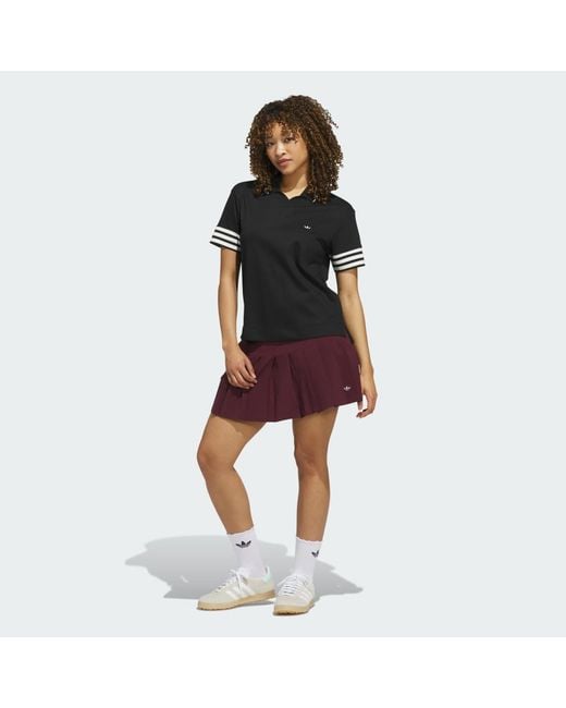 Adidas Red Originals 3-Stripe Polo Shirt