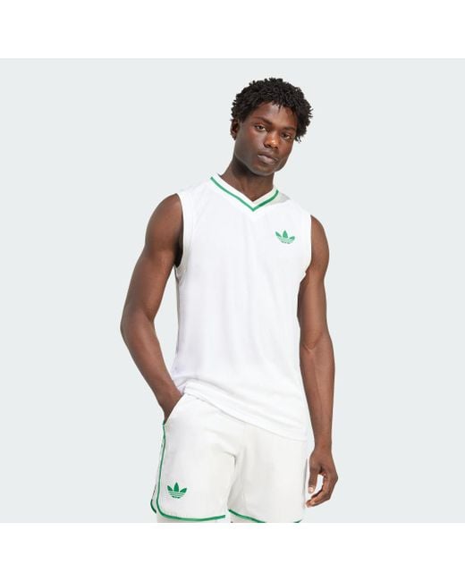 Adidas White Tennis Pro Climacool Tank Top for men
