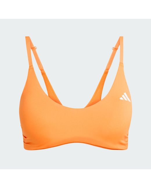 Adidas Orange Optime Essentials Workout Light Support Bra