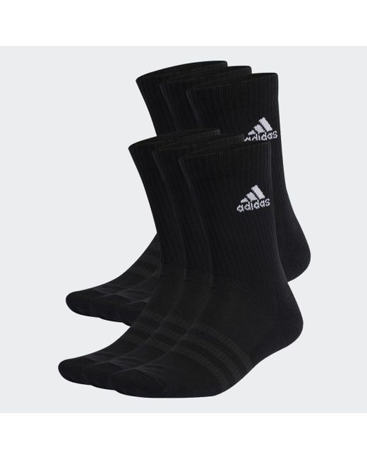 Adidas Black Cushioned Sportswear Crew Socks 6 Pairs