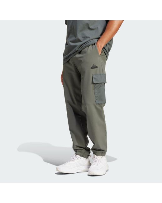 adidas City Escape Premium Cargo Tracksuit Bottoms in Green for Men Lyst UK