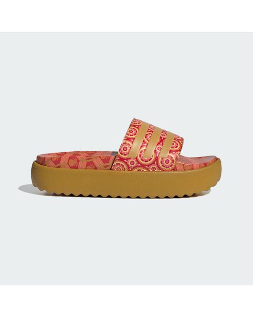 Adidas Yellow Adilette Platform Slides