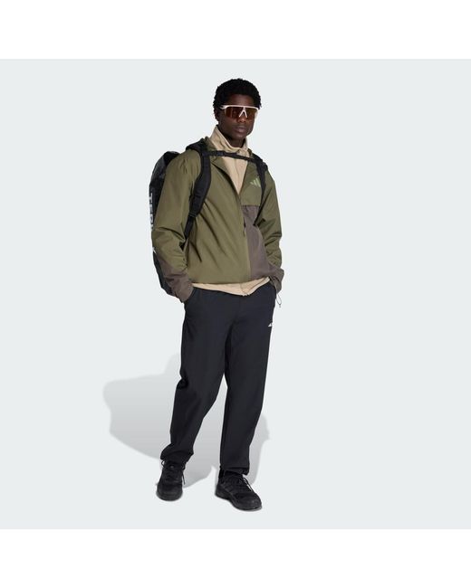 Adidas Green Terrex Multi 2 Layer Climaproof Rain Jacket for men