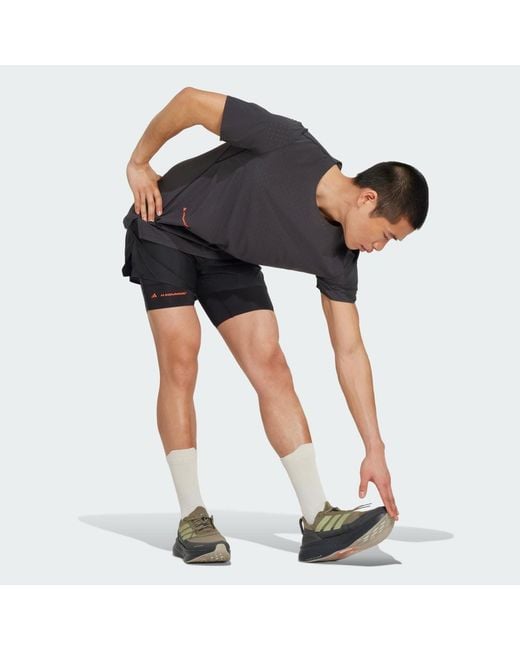 Adidas Black Adi365 H.Koumori Running 2-In-1 Shorts for men