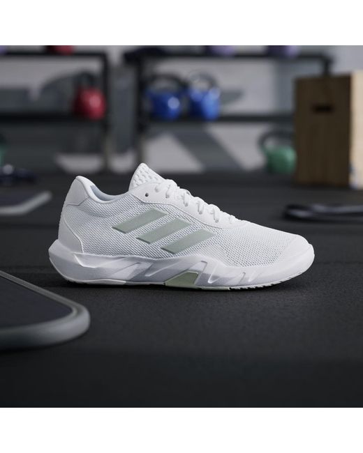 Adidas White Amplimove Training Shoes
