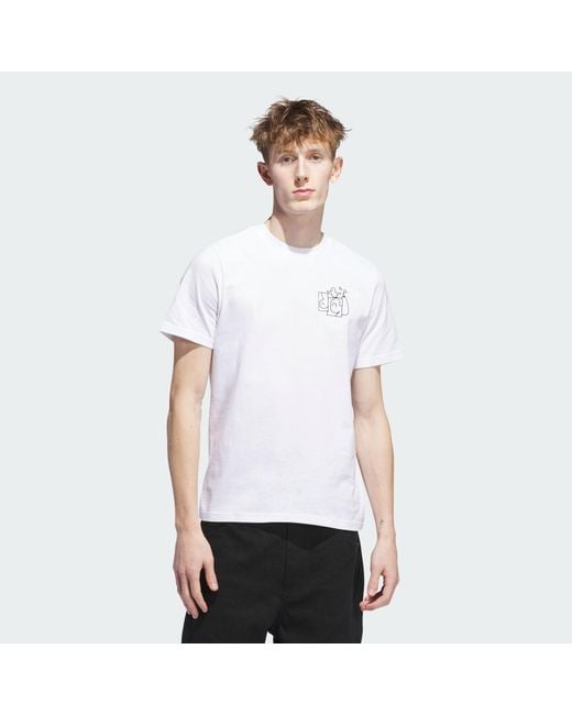 Adidas White Shmoofoil Stairs T-Shirt
