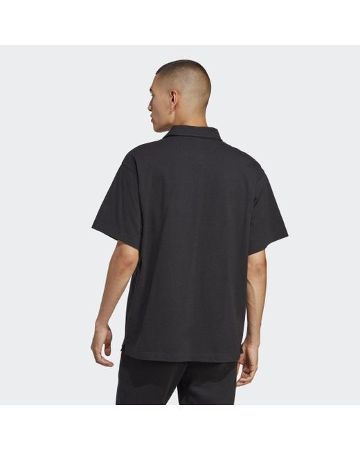Black Premium Essentials Polo Shirt di Adidas da Uomo